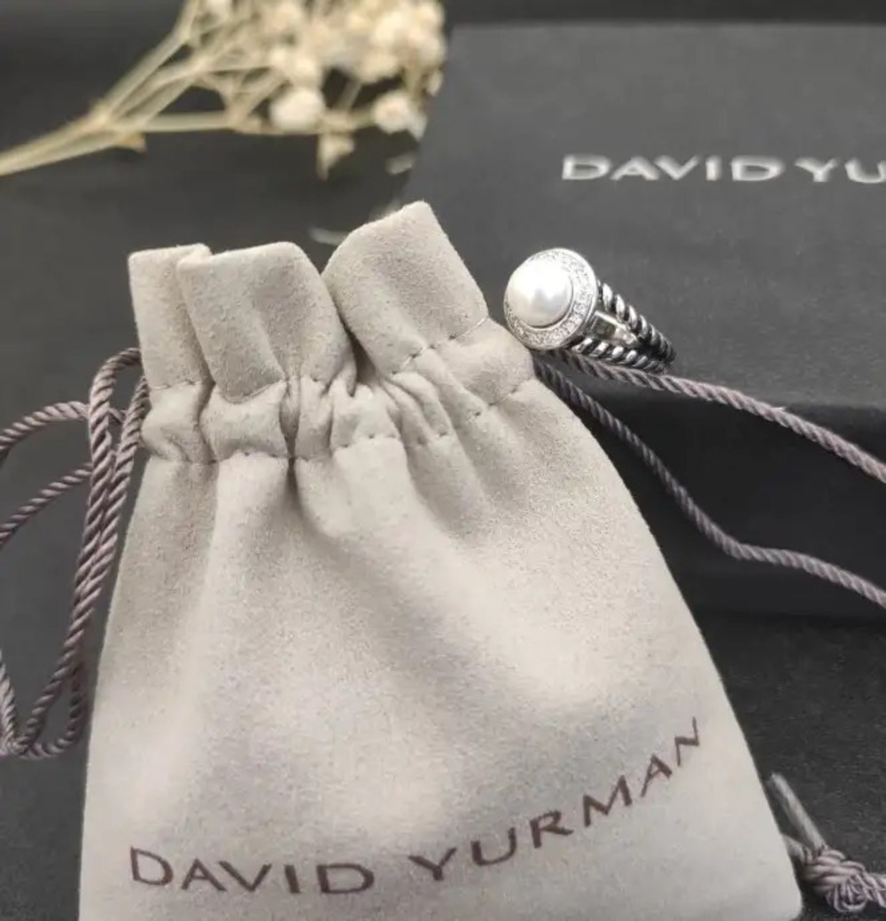 David Yurman Round Diamond Pearl Ring